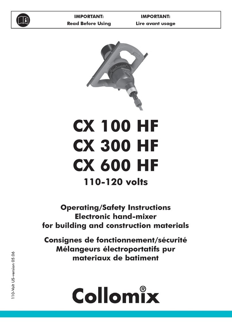 Collomix CX 100 HF Assembly instructions