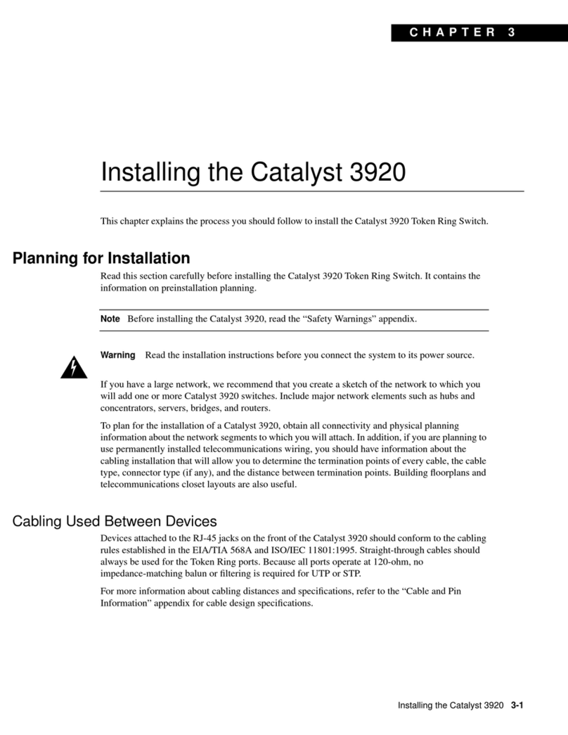 Cisco Catalyst 3920 User manual