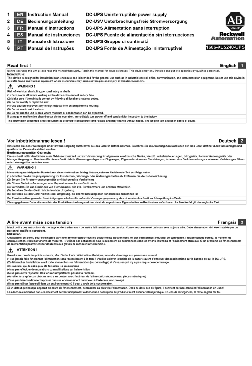 Rockwell Automation 1606-XLS240-UPS instruction manual Rockwell Automation 1606-XLS240-UPS instruction manual