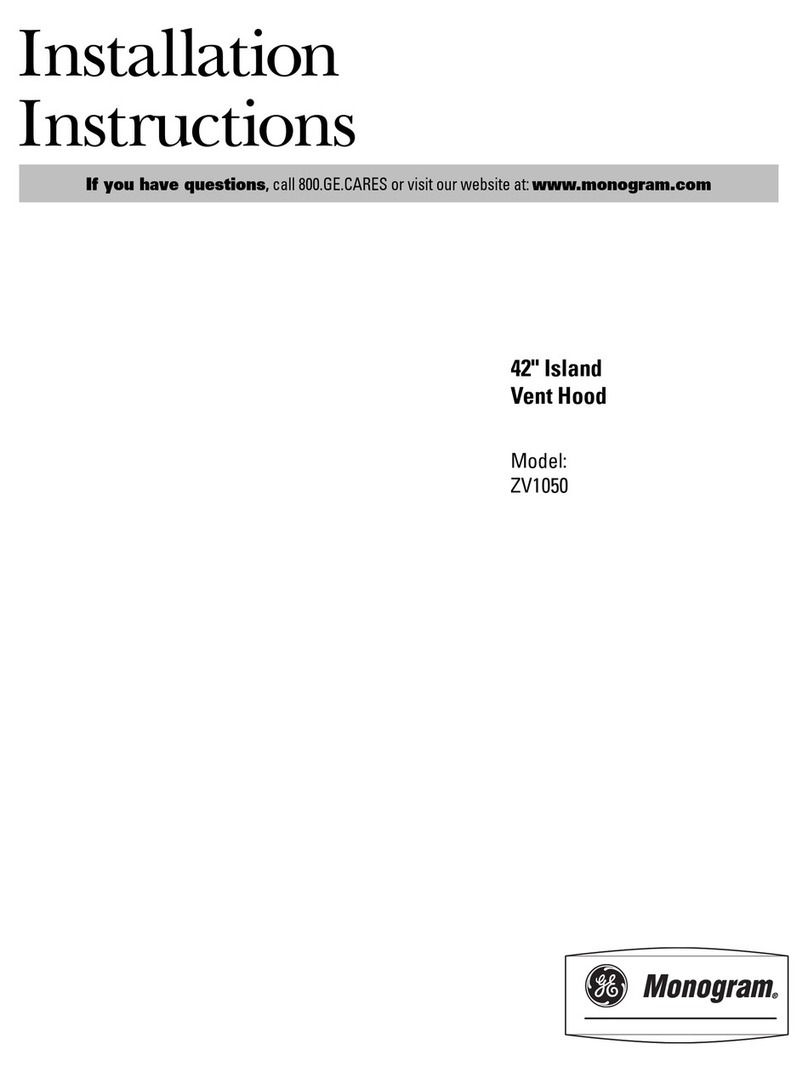 Monogram ZV1050 installation instructions