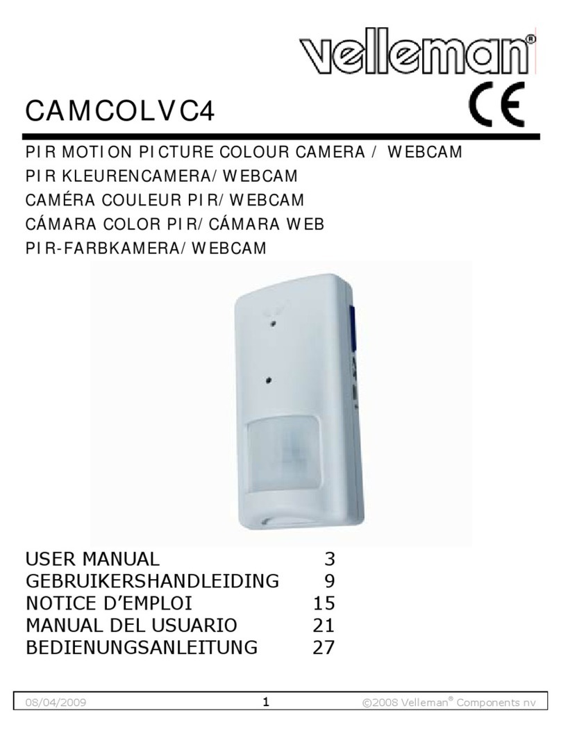 Velleman CAMCOLVC4 User manual