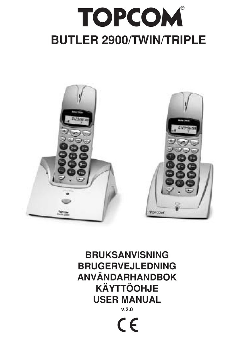 Topcom BUTLER 2900 Triple User manual Topcom BUTLER 2900 Triple User manual