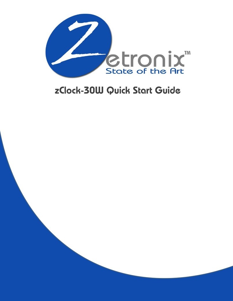 Zetronix zClock-30W User manual