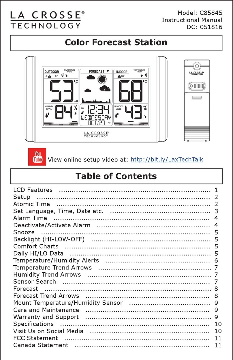 La Crosse Technology C85845 Operating and maintenance manual