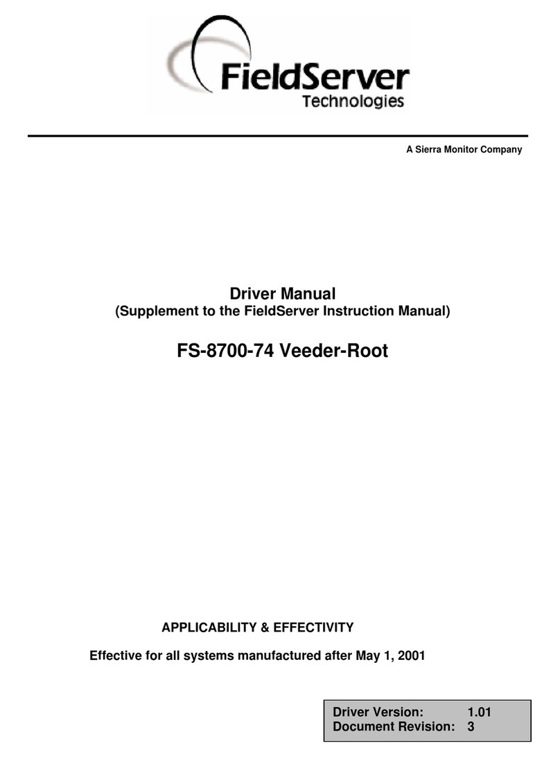 FieldServer FS-8700-74 Release note FieldServer FS-8700-74 Release note