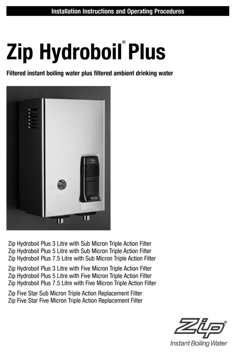 Zip Hydroboil Plu series Installation instructions and operating guide