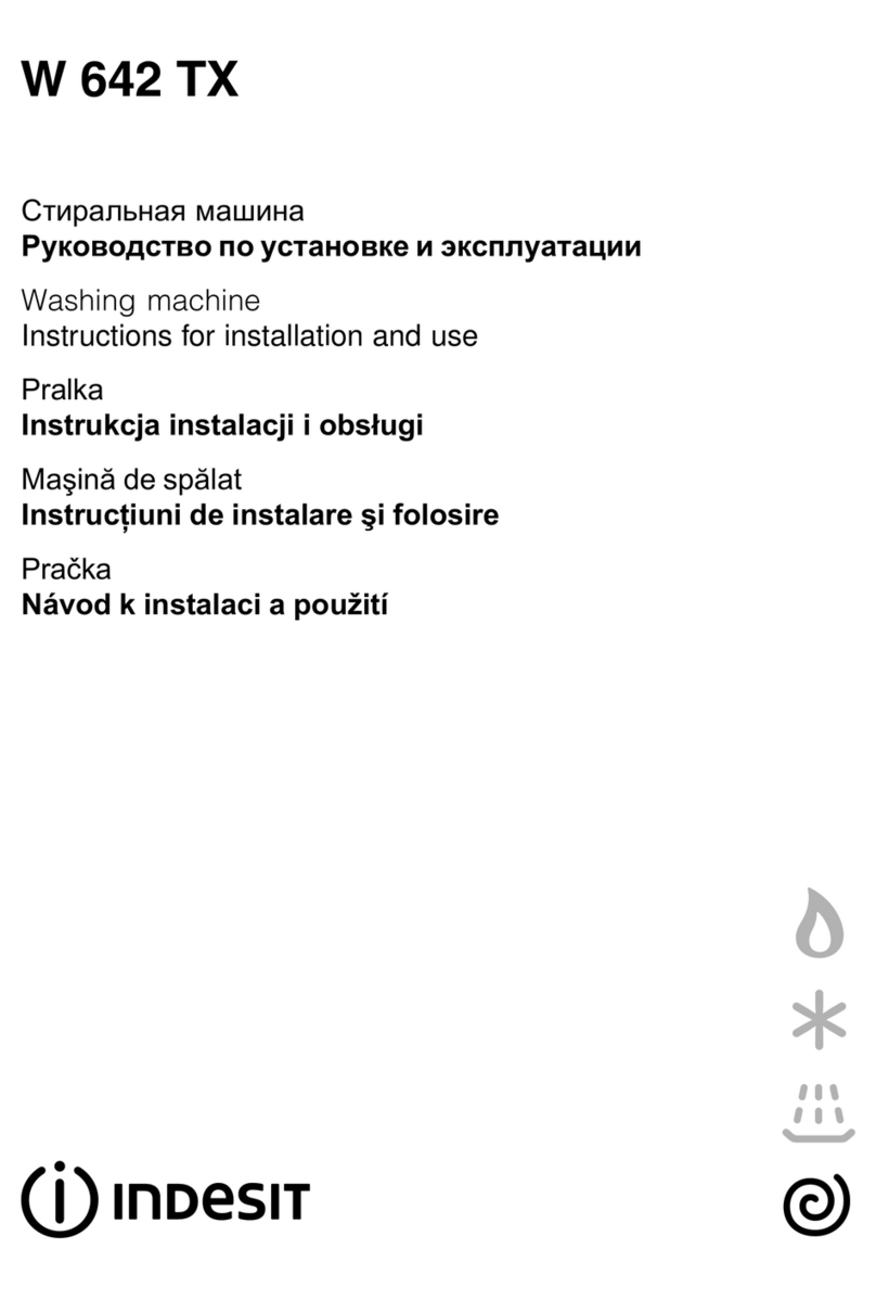 Indesit W 642 TX Instructions for installation and use