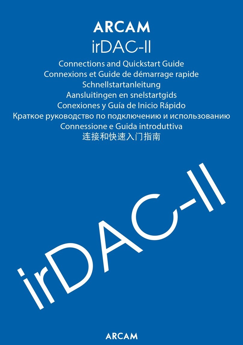 Arcam irDAC-II Instruction manual Arcam irDAC-II Instruction manual
