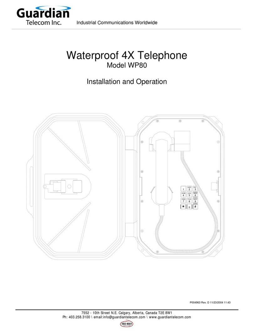 Guardian WP80 Installation and operation