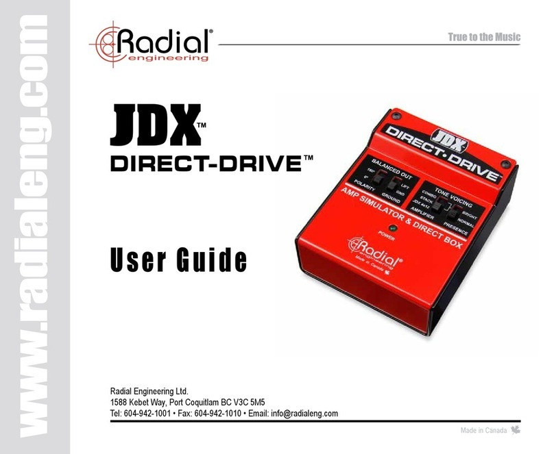 Radial Engineering JDX Direct-Drive User manual