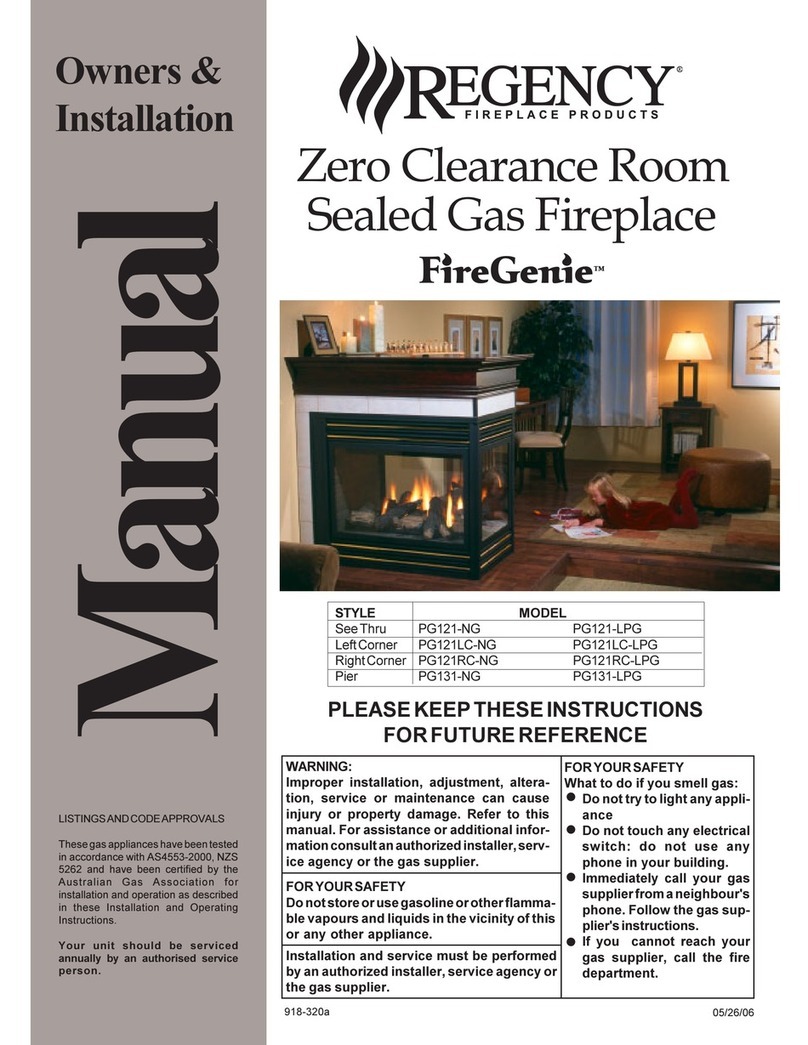 Regency PG121-NG Quick start guide