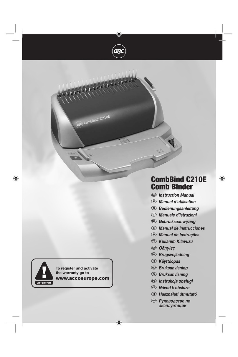 GBC CombBind C210E User manual