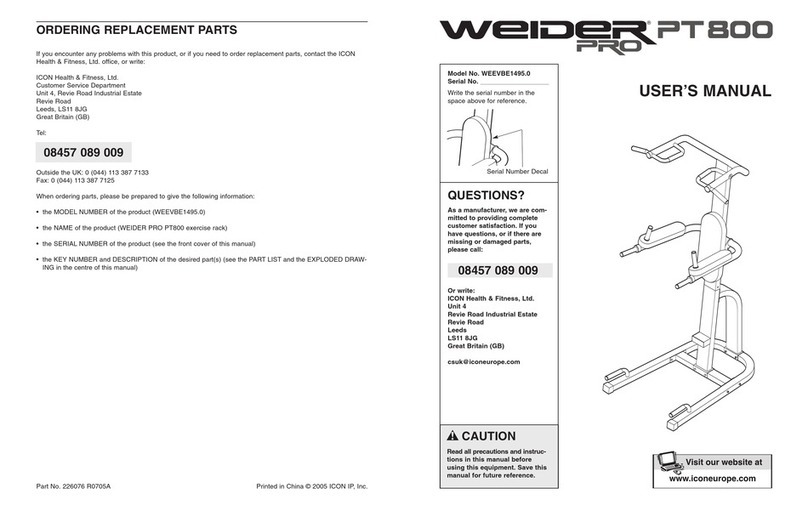WeiderPro WEEVBE1495.0 user manual