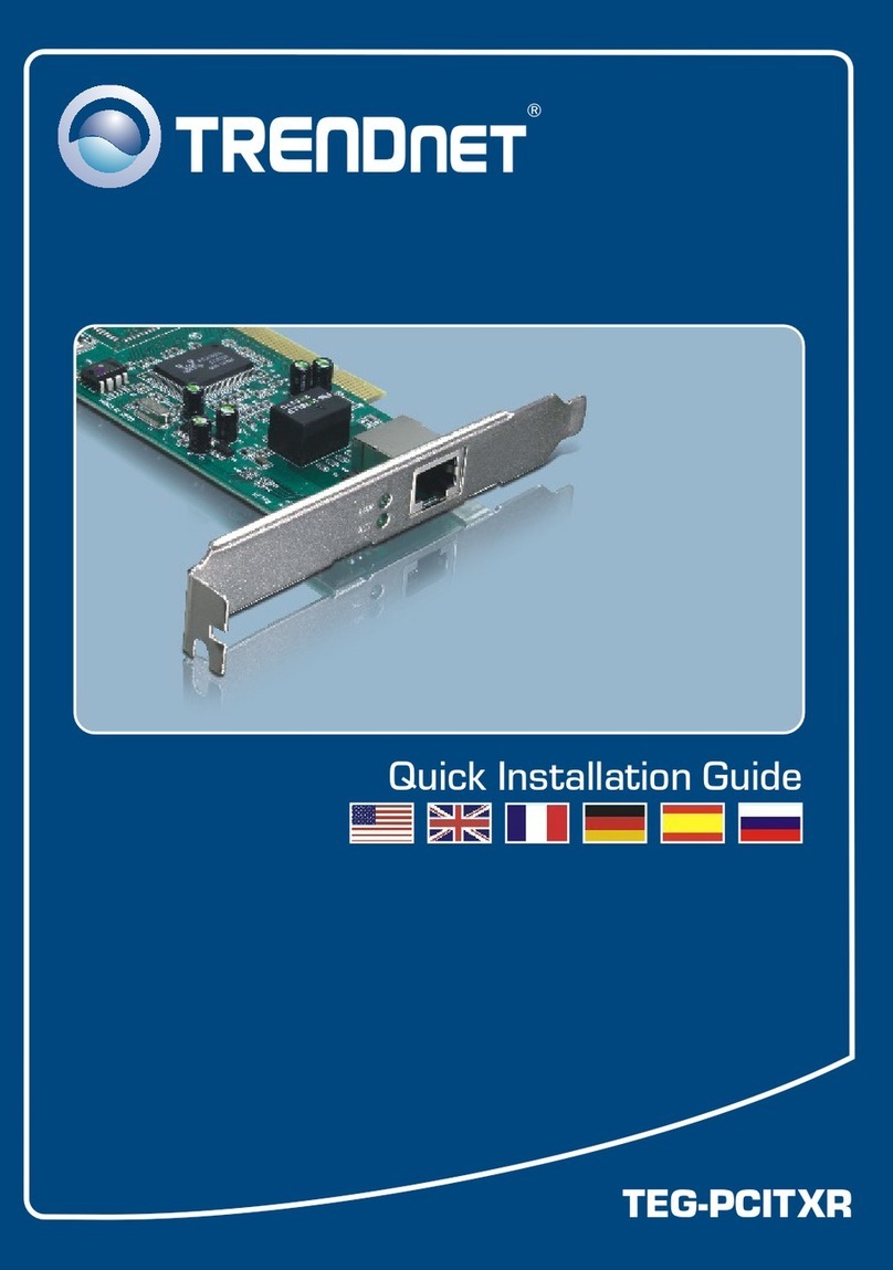 TRENDnet TEG-PCITXR User manual