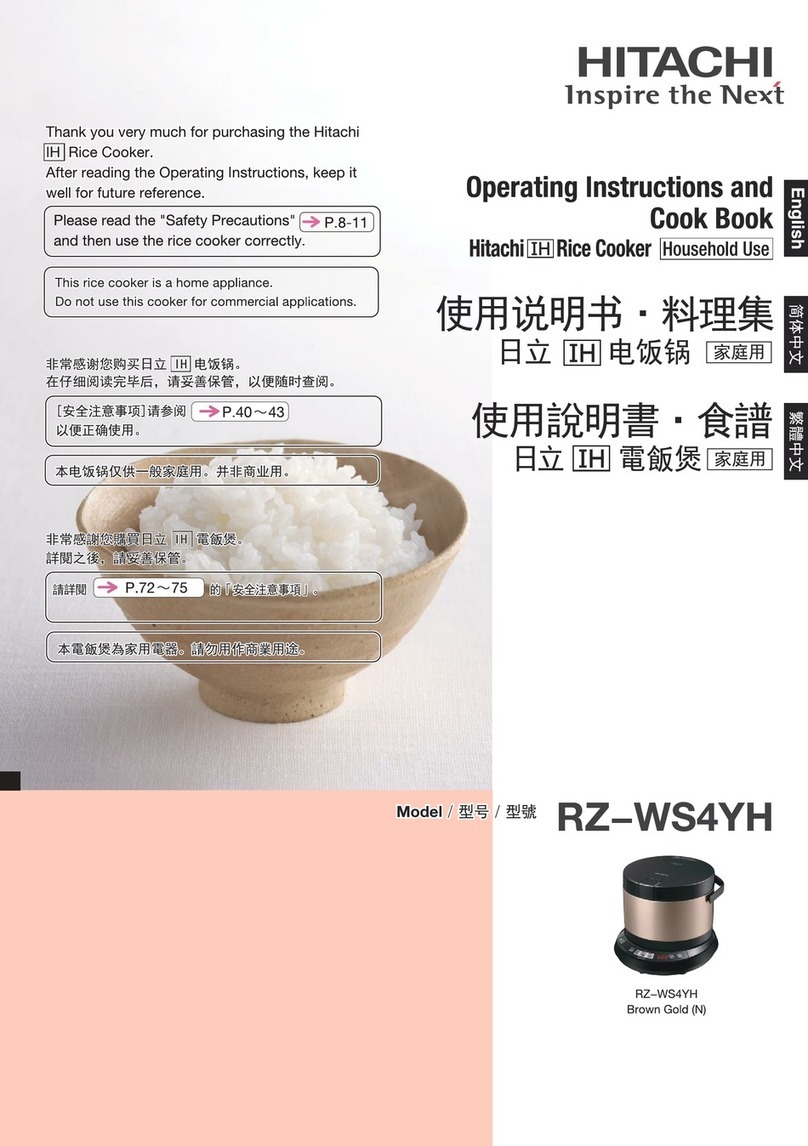 Hitachi RZWS4YH operating instructions