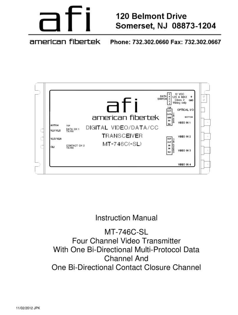 AFi MT-746C-SL instruction manual
