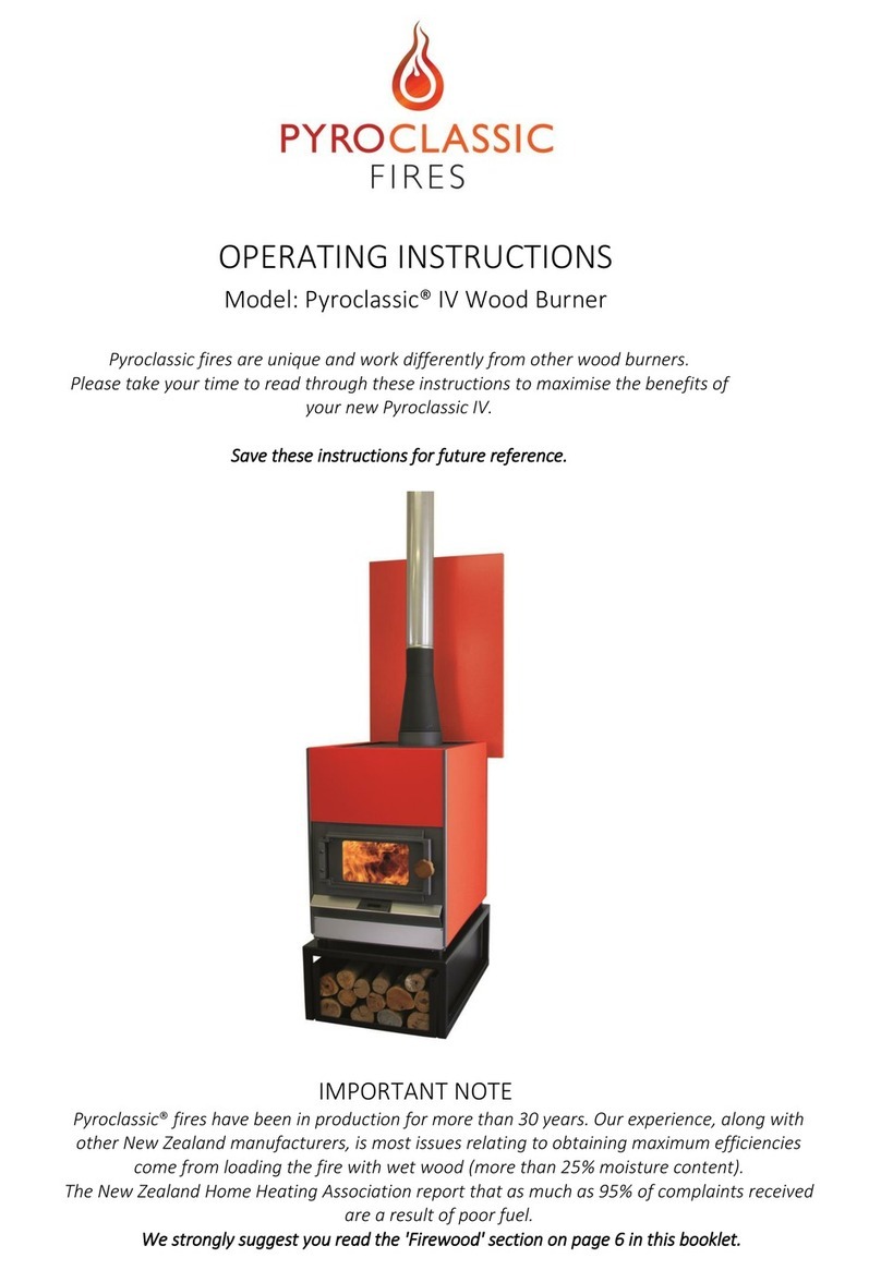 Pyroclassic Fires IV Wood Burner operating instructions