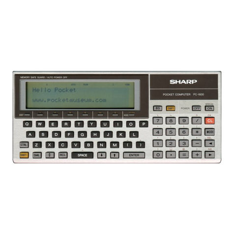 Sharp PC-1600 Service manual
