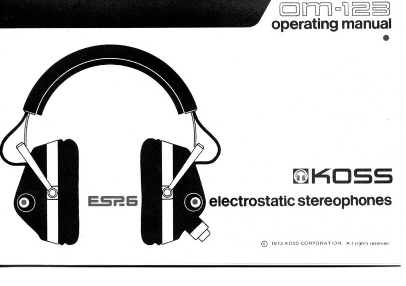 Koss ESP6 User manual