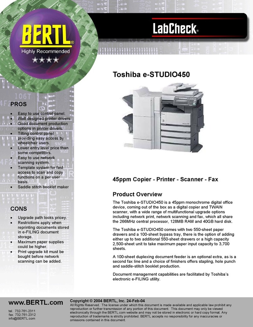 Toshiba E-studio450 Operating and safety instructions