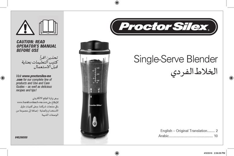 Proctor-Silex 840266500 Operator's manual