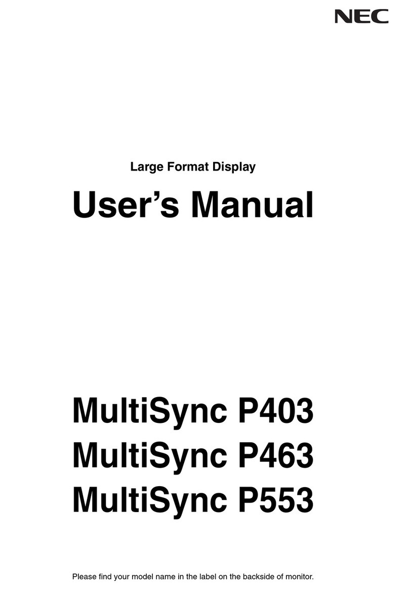 NEC MultiSync P403 User manual