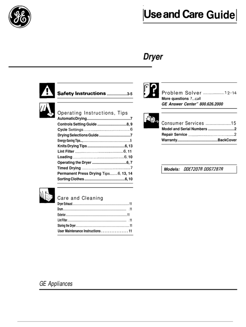 GE DDE7207R User manual