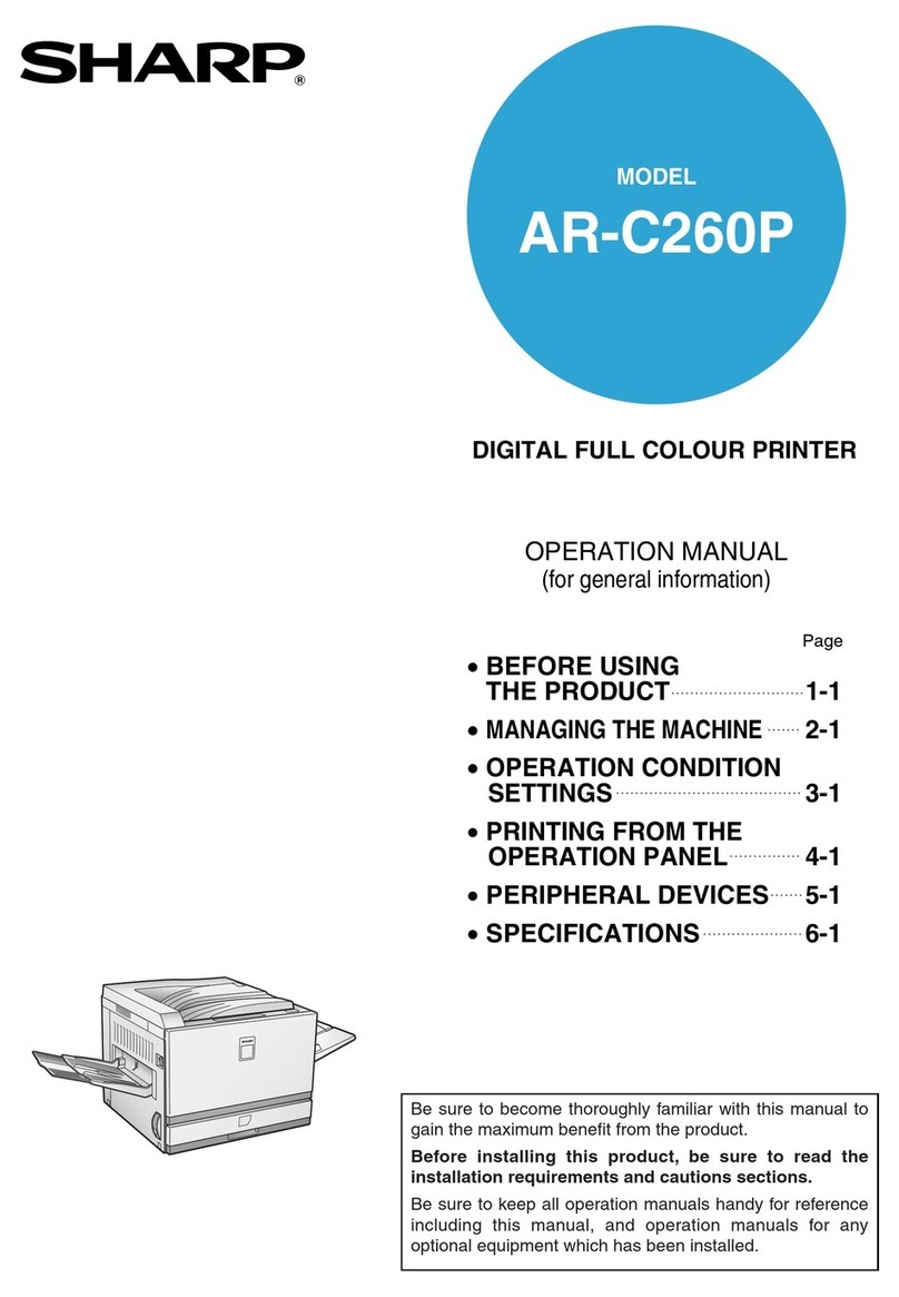 Sharp AR-C260P User manual