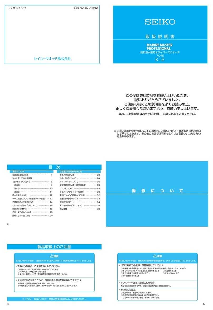 Seiko K - 2 7C46 instruction manual