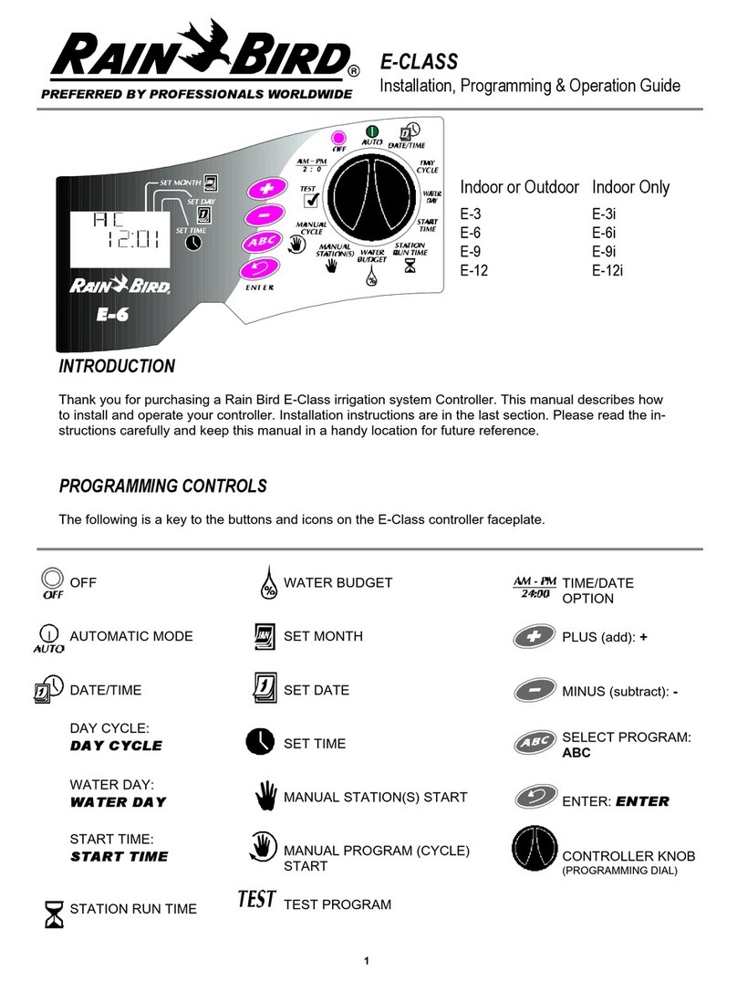 Rain Bird E-3 Installation guide