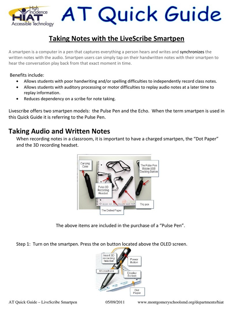 HIAT livescribe smartpen quick guide