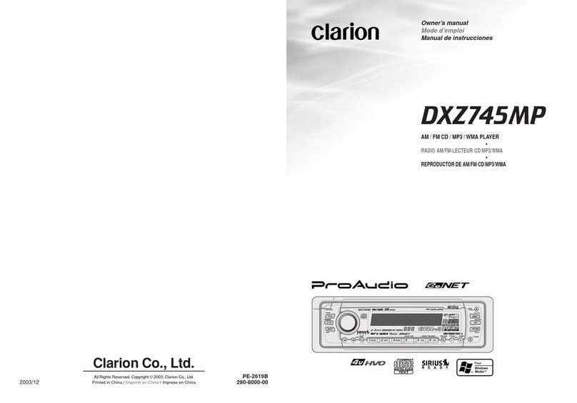 Clarion ProAudio DXZ745MP User manual