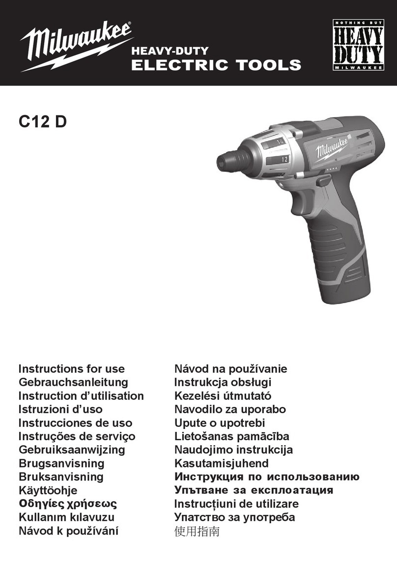 Milwaukee c12 d User manual