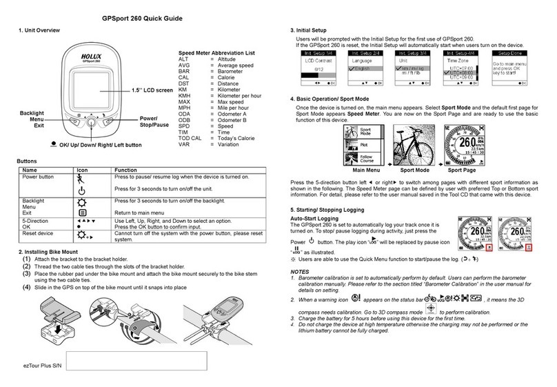 Holux GPSport 260 User manual