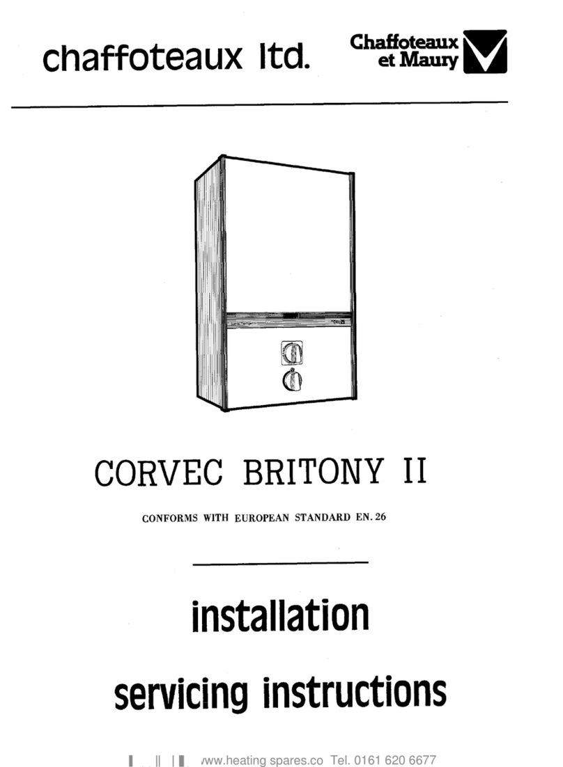 CHAFFOTEAUX Corvec Britony II Installation & servicing instructions