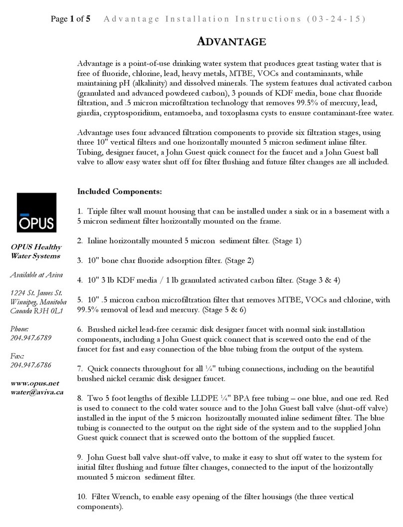 Opus advantage installation instructions Opus advantage installation instructions
