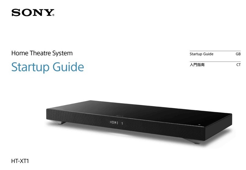 Sony HT-XT1 Startup guide