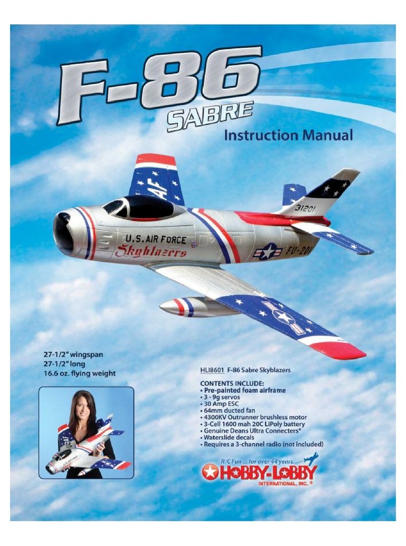 Hobby-Lobby HLI8601 F-86 Sabre Skyblazers instruction manual