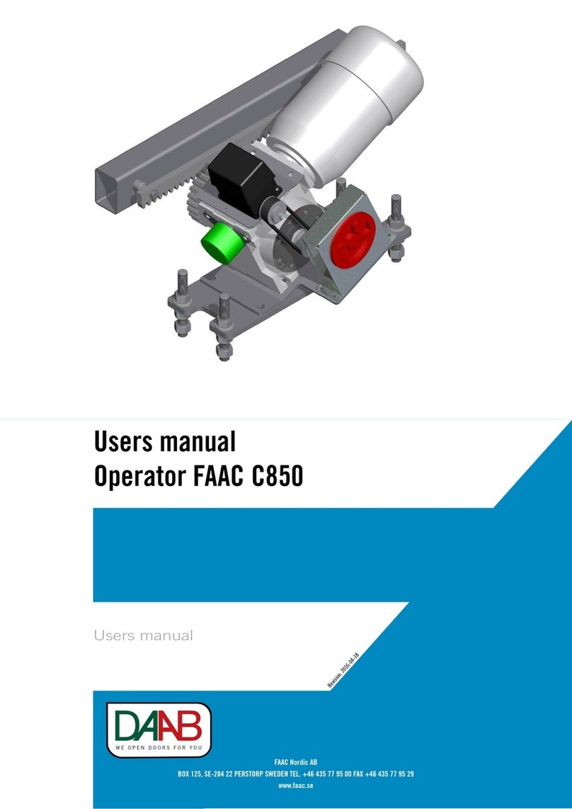 DAAB FAAC C850 User manual
