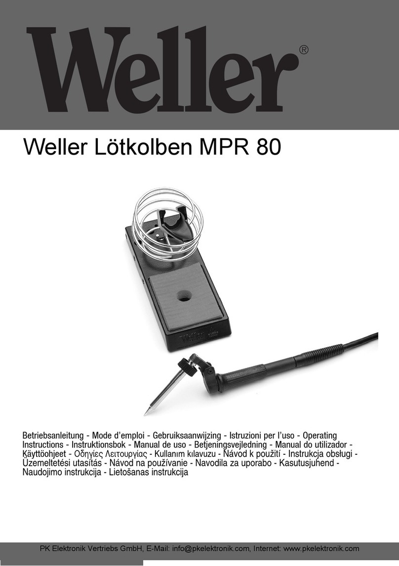 Weller MPR 90 operating instructions