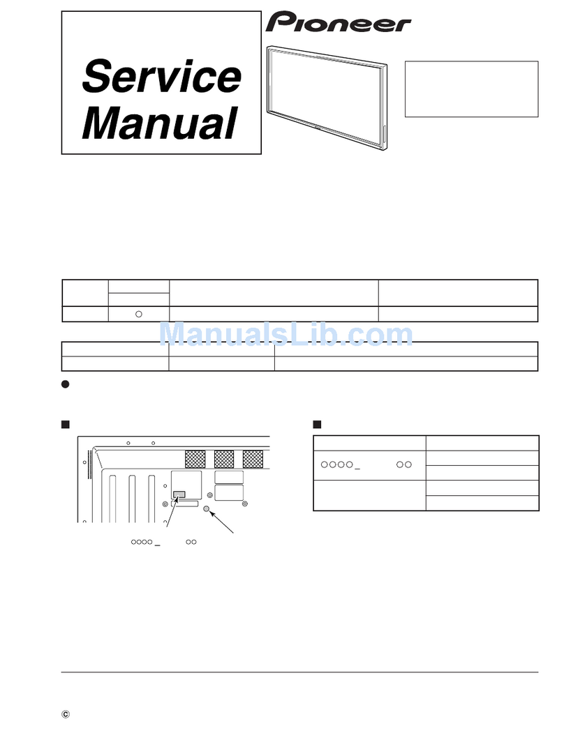 Pioneer PDP-505HD Service manual