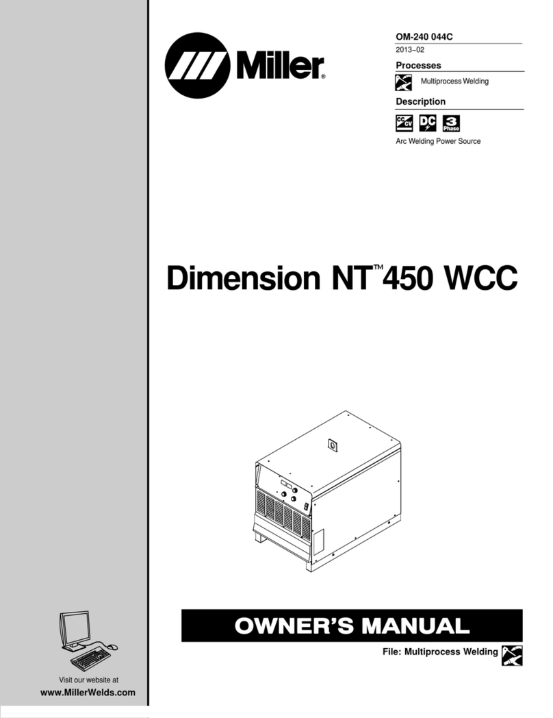Miller DIMENSION NT 450 WCC owner's manual