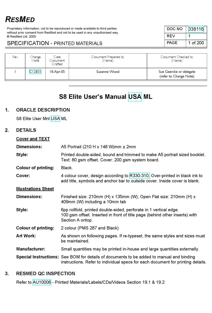 ResMed ELITE S8 User manual