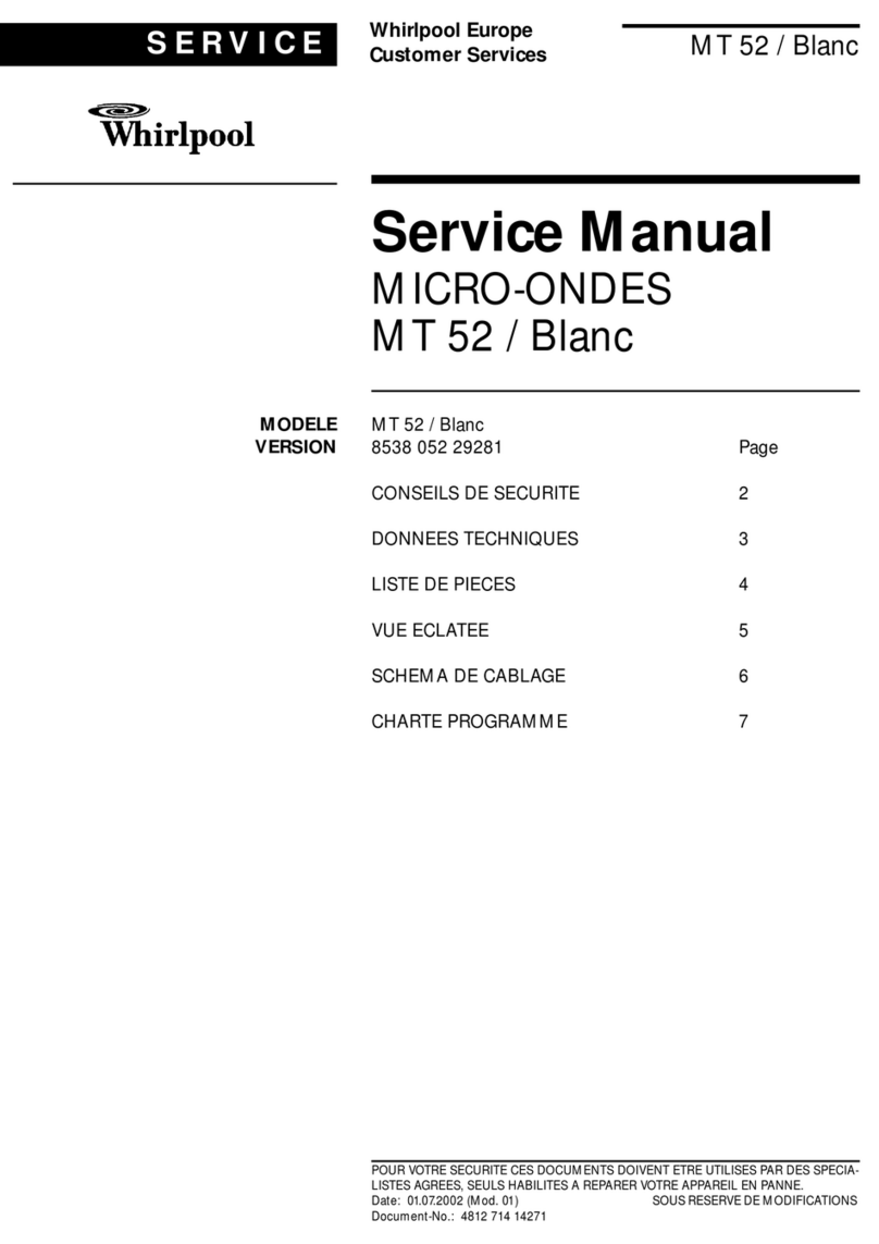 Whirlpool MT 52/Blanc Service manual
