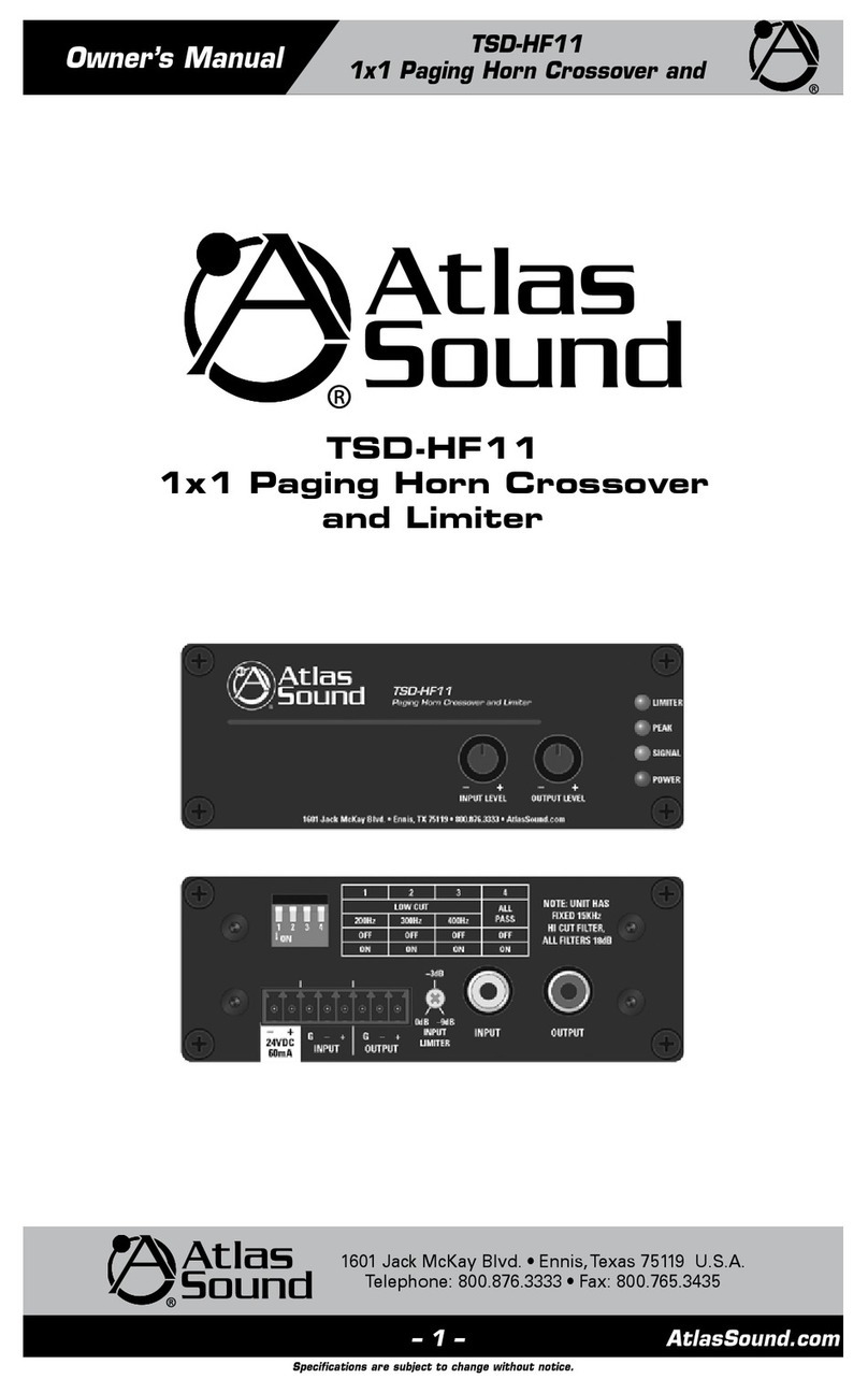 Atlas TSD-HF11 owner's manual