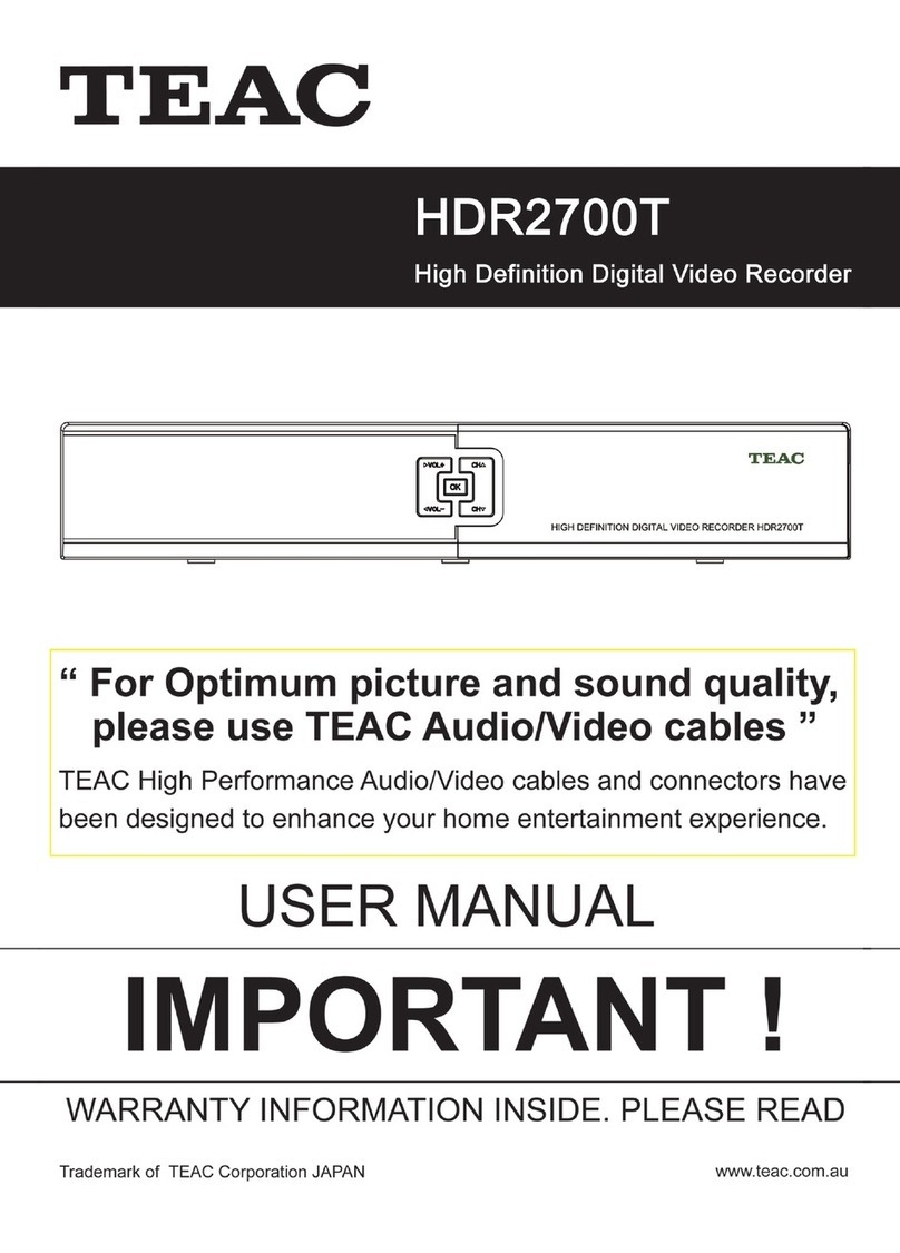 Teac HDR2700T User manual