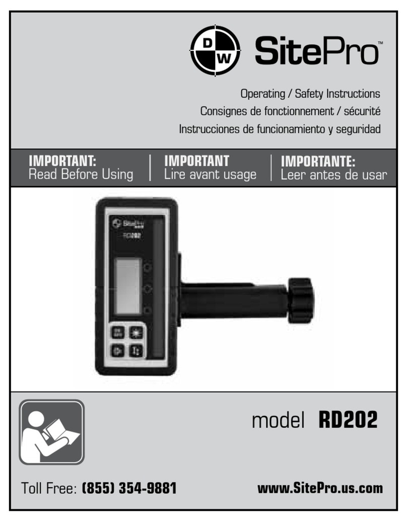 DW SitePro RD202 Operating and safety instructions