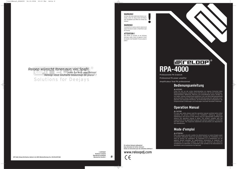 Reloop RPA-4000 User manual