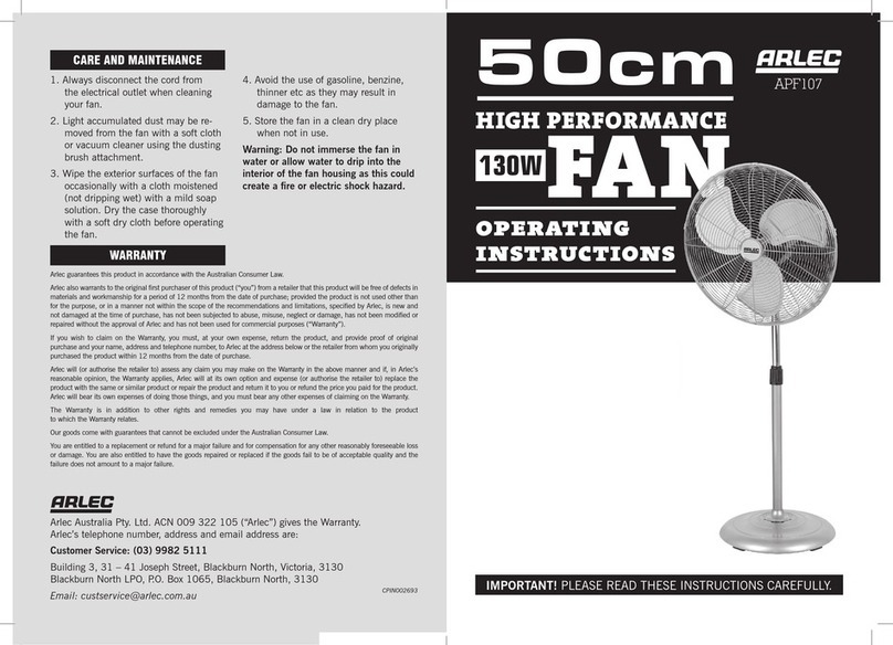 Arlec APF107 operating instructions Arlec APF107 operating instructions