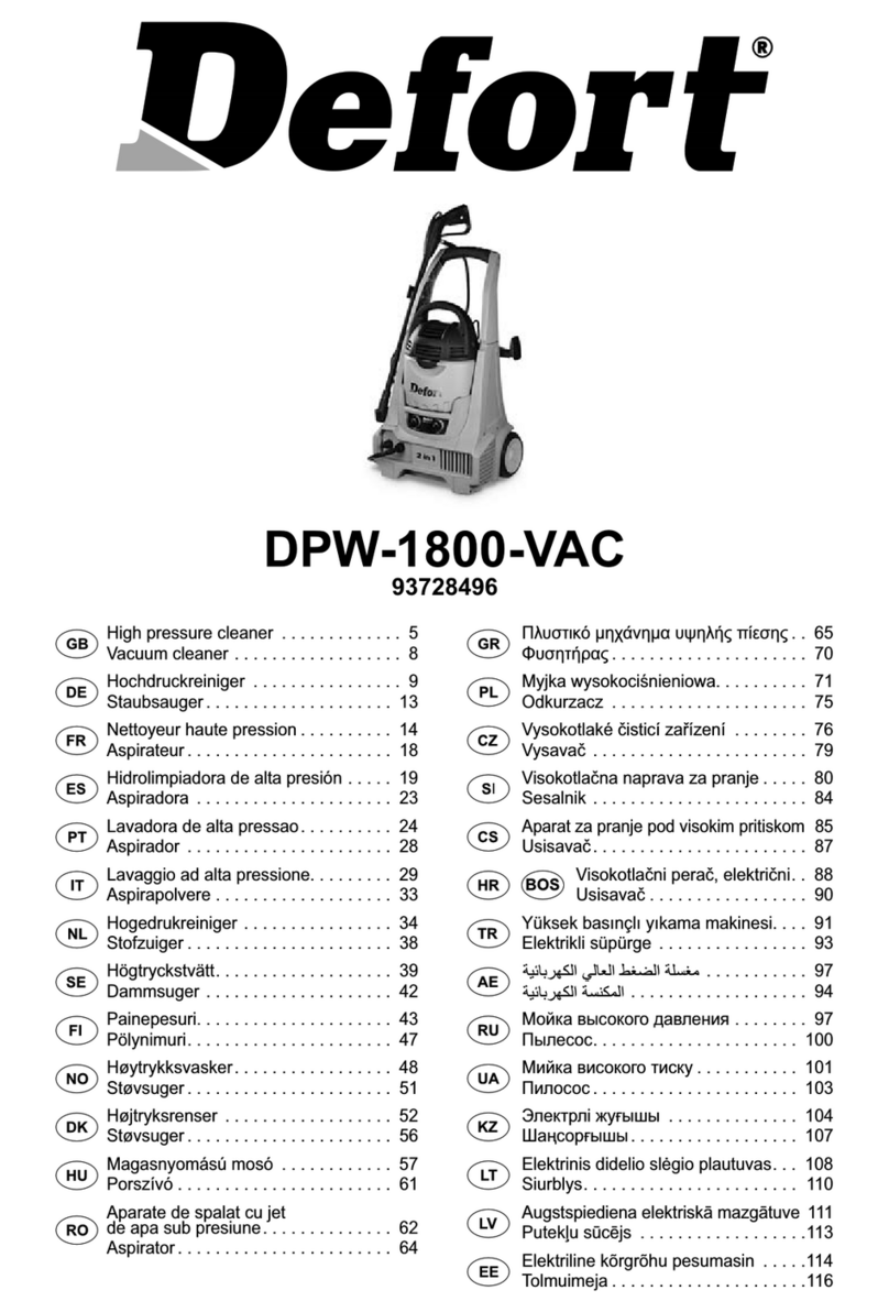 Defort DPW-1800-VAC user manual
